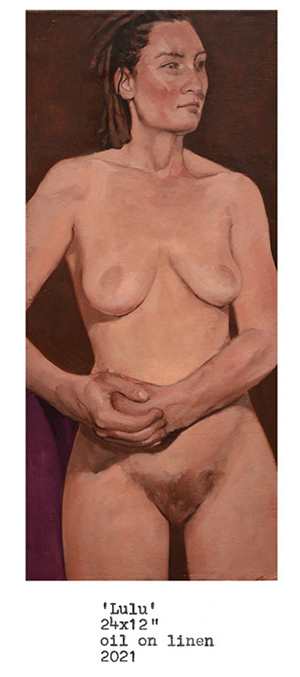 nude painting portrait lulu dreads